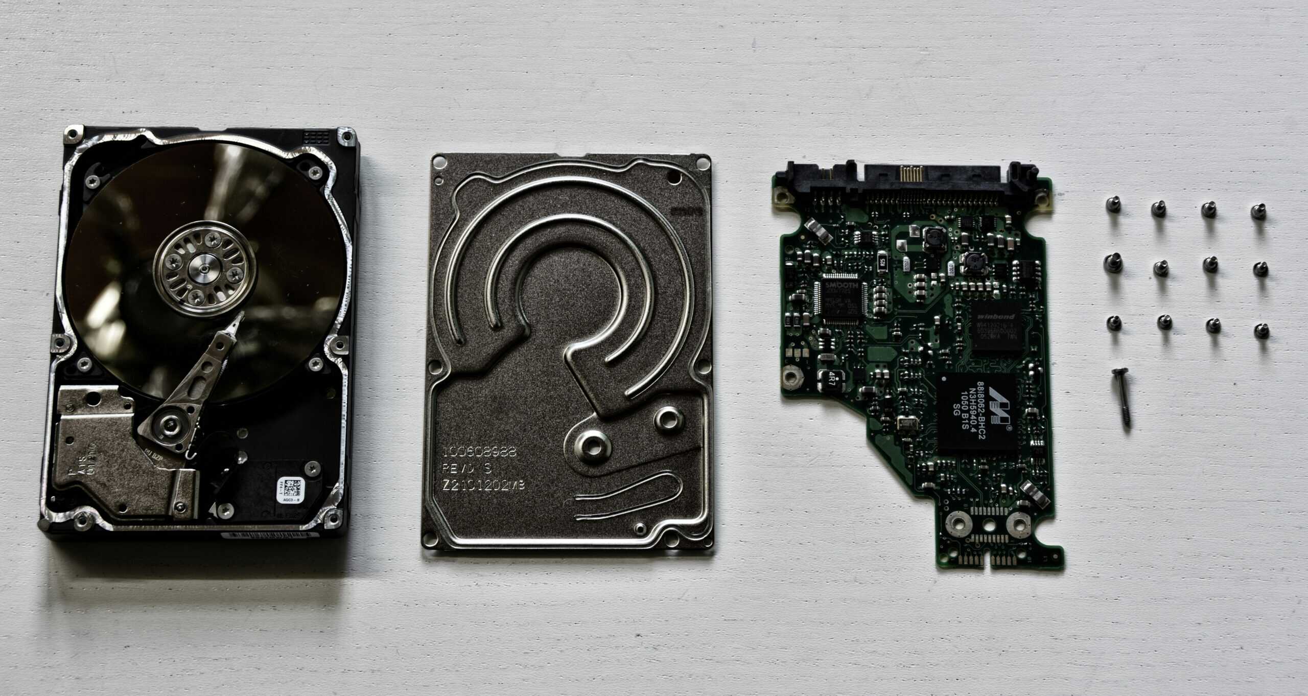 Taking apart a hard drive