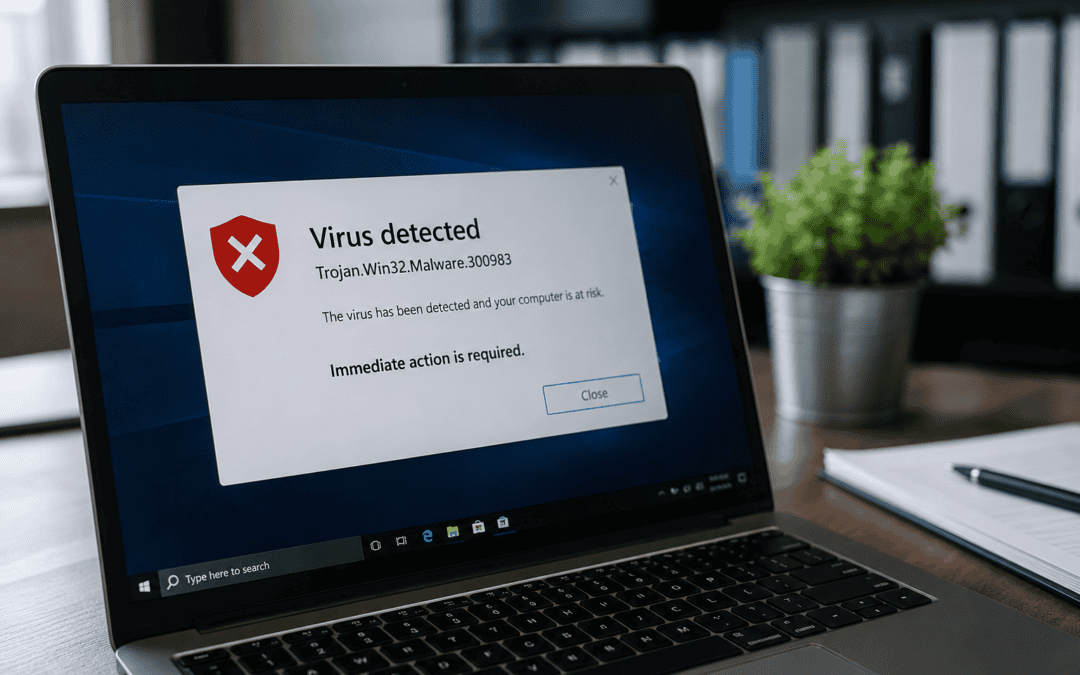 Computer with Virus detected
